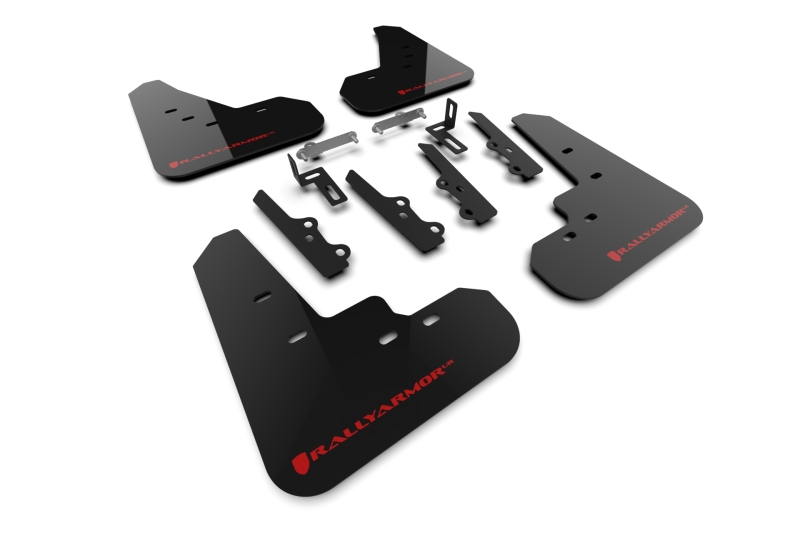 Kia K4 Mud Flap - Rally Armor - Red Logo - Black - `25-`27